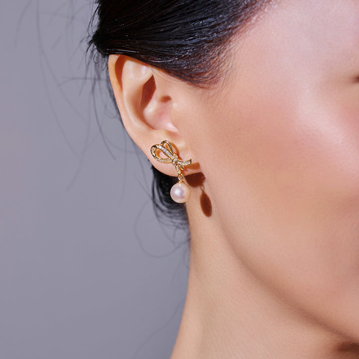 Orecchini con Perle d'Acqua Dolce di Prima Qualità WE01038 | RIBBON