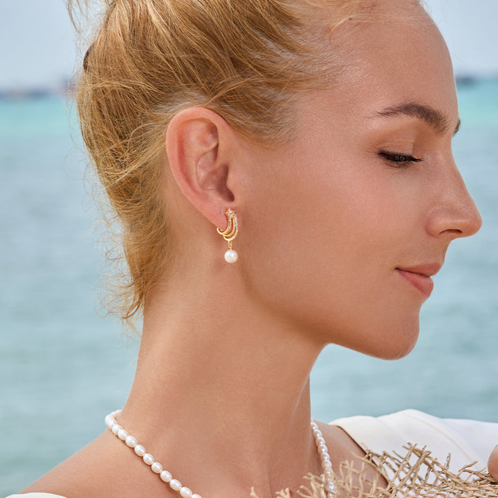 Top Grade Freshwater Pearl Earrings WE01039 | STARRY