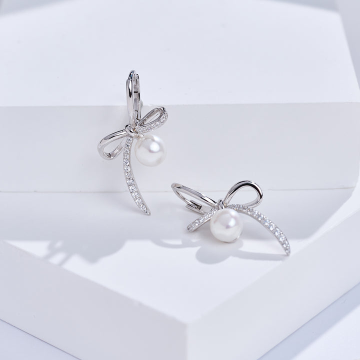 أقراط لؤلؤ مياه عذبة عالية الجودة WE01041 | شريط