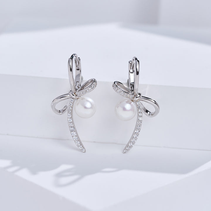 أقراط لؤلؤ مياه عذبة عالية الجودة WE01041 | شريط