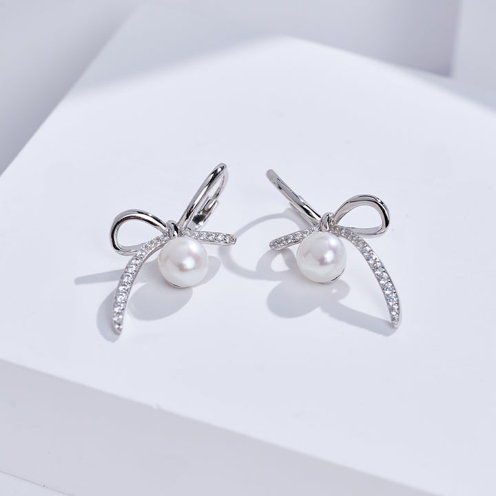 أقراط لؤلؤ مياه عذبة عالية الجودة WE01041 | شريط