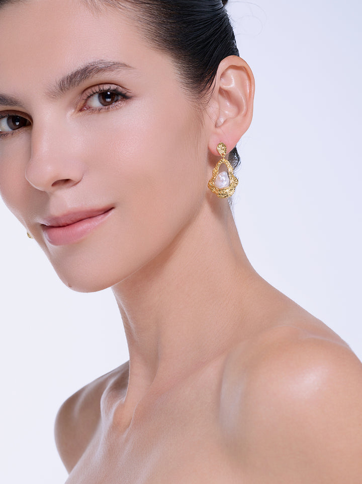 Top Lustre Keshi Freshwater Pearl Earrings WE01053 | SANDS