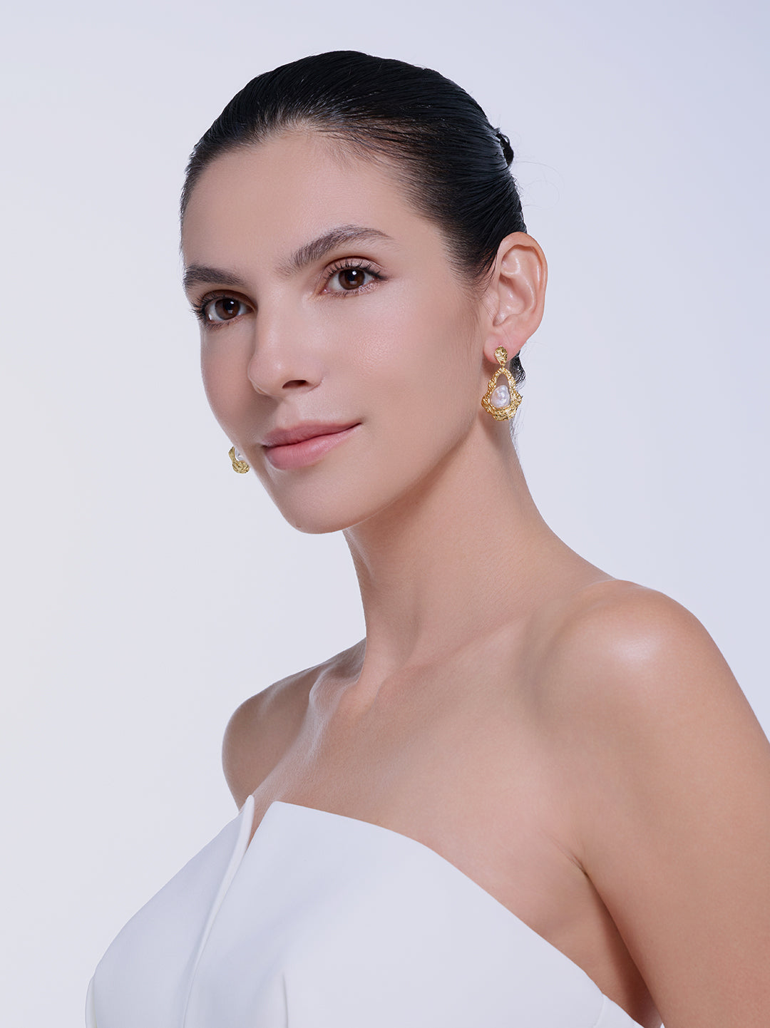 Top Lustre Keshi Freshwater Pearl Earrings WE01053 | SANDS