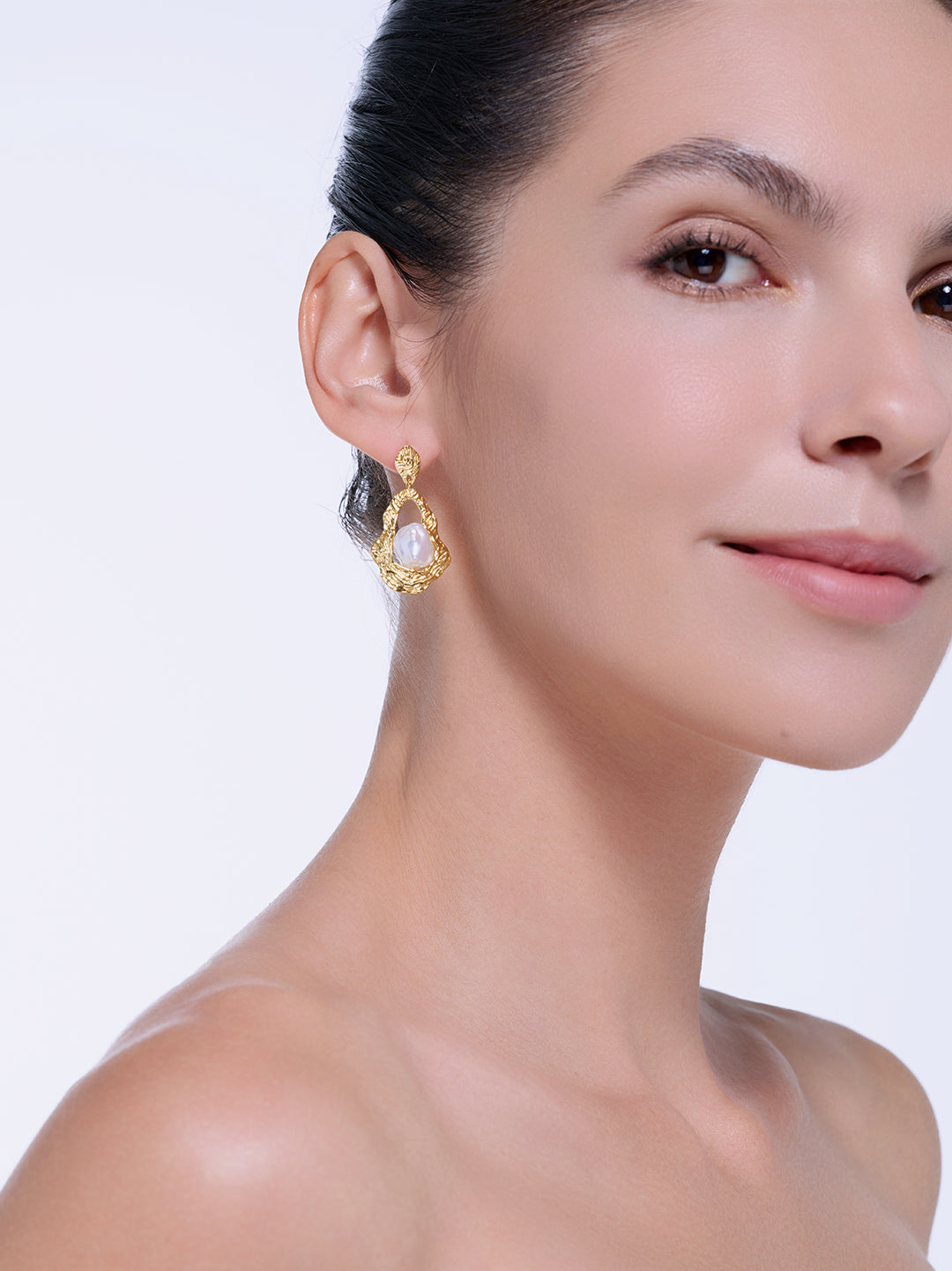 Top Lustre Keshi Freshwater Pearl Earrings WE01053 | SANDS