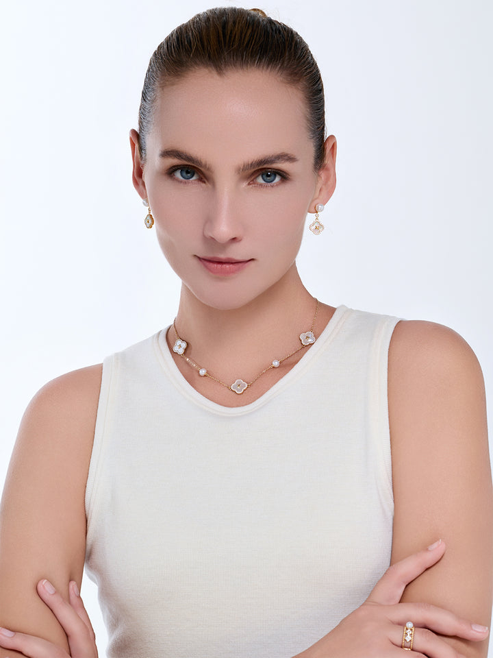 Rantai Leher Mutiara Air Tawar Top Lustre WN00946 | PERANAKAN