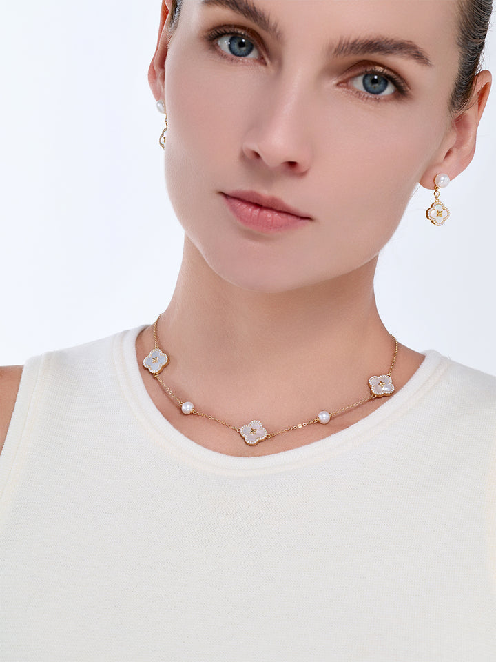 Rantai Leher Mutiara Air Tawar Top Lustre WN00946 | PERANAKAN