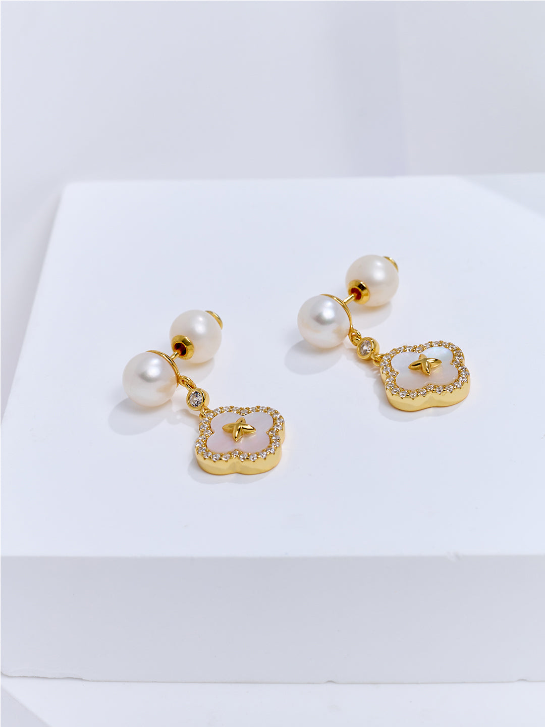 顶级淡水珍珠耳环 WE01060 | PERANAKAN
