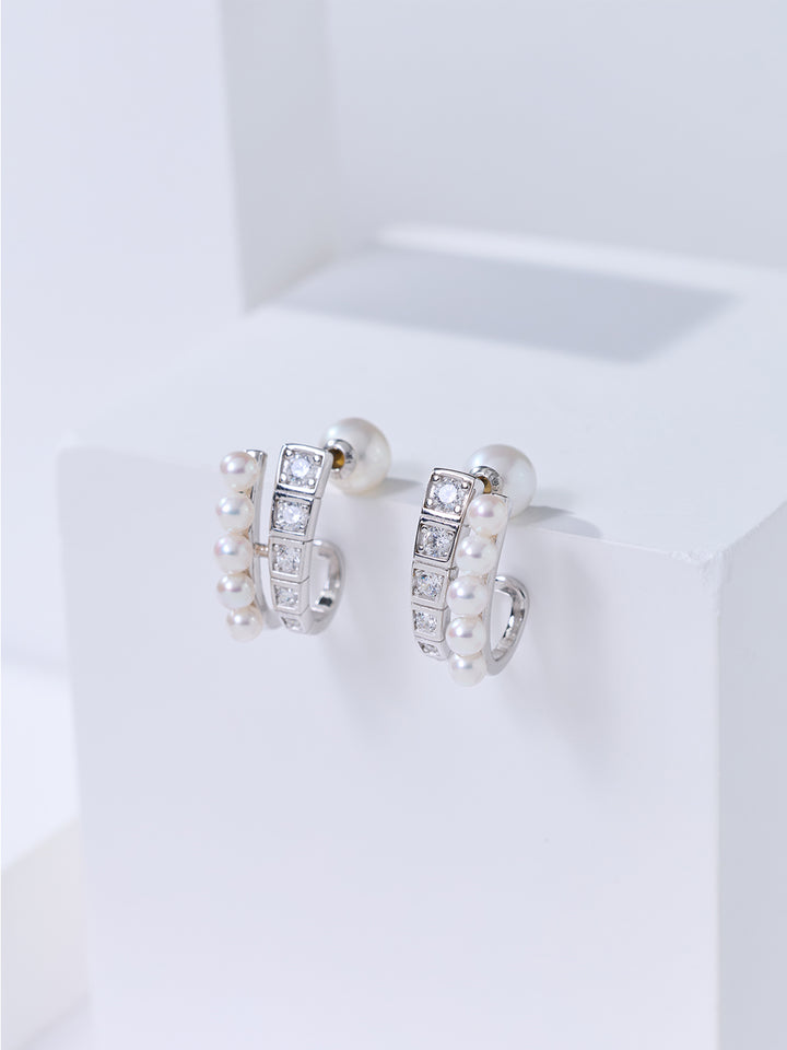 Top Grade Freshwater Pearl Earring WE01061 | WATERFALL