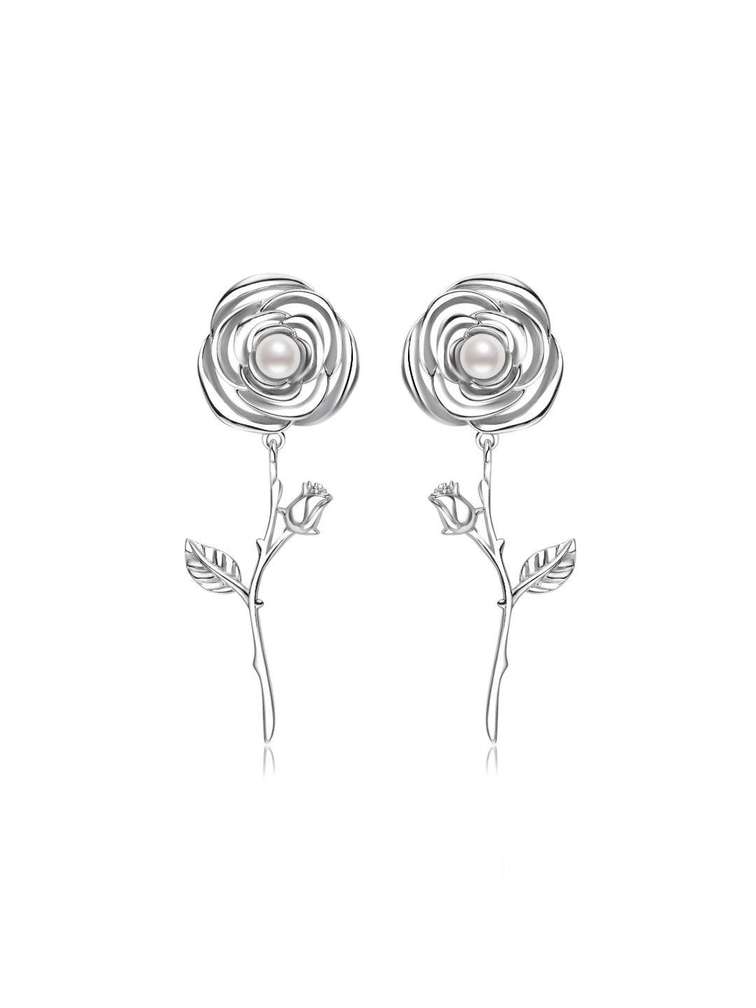 Perlenohrringe aus Süßwasser mit höchster Qualität WE01063 | ROSE