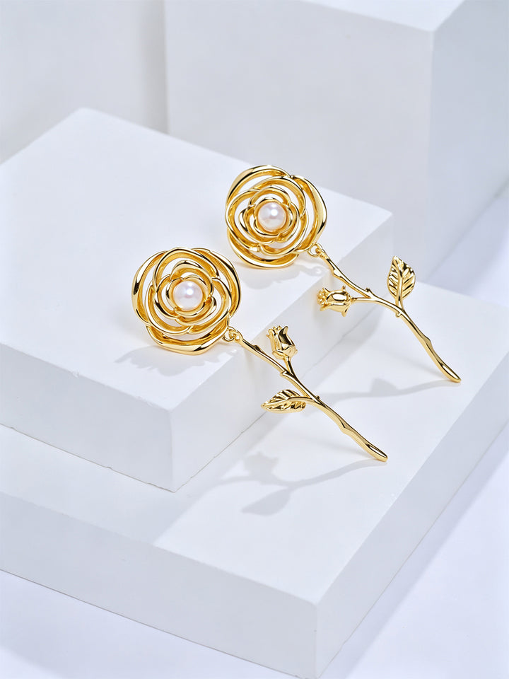Top Grade Freshwater Pearl Earrings WE01078 | ROSE