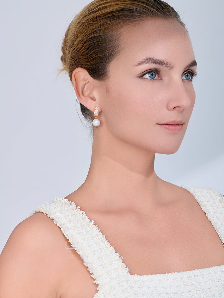 Boucles d’oreilles en perles Edison à l’éclat supérieur WE01079 | SANDS