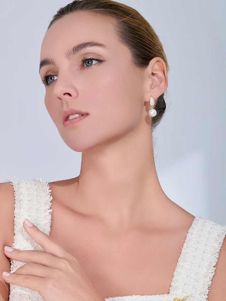 Boucles d’oreilles en perles Edison à l’éclat supérieur WE01079 | SANDS