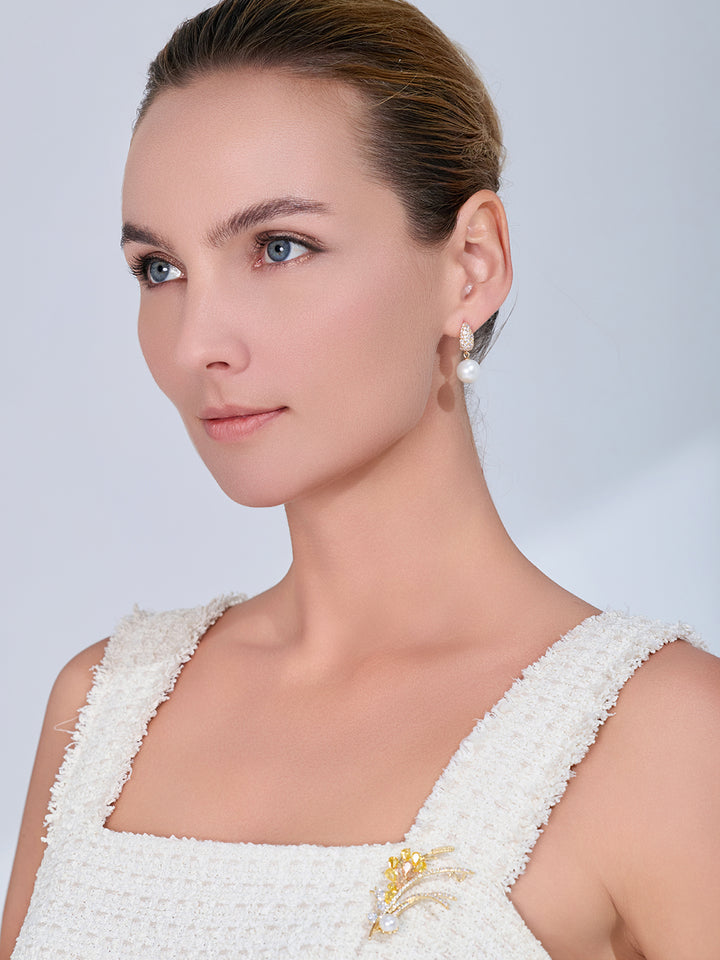 Boucles d’oreilles en perles Edison à l’éclat supérieur WE01079 | SANDS