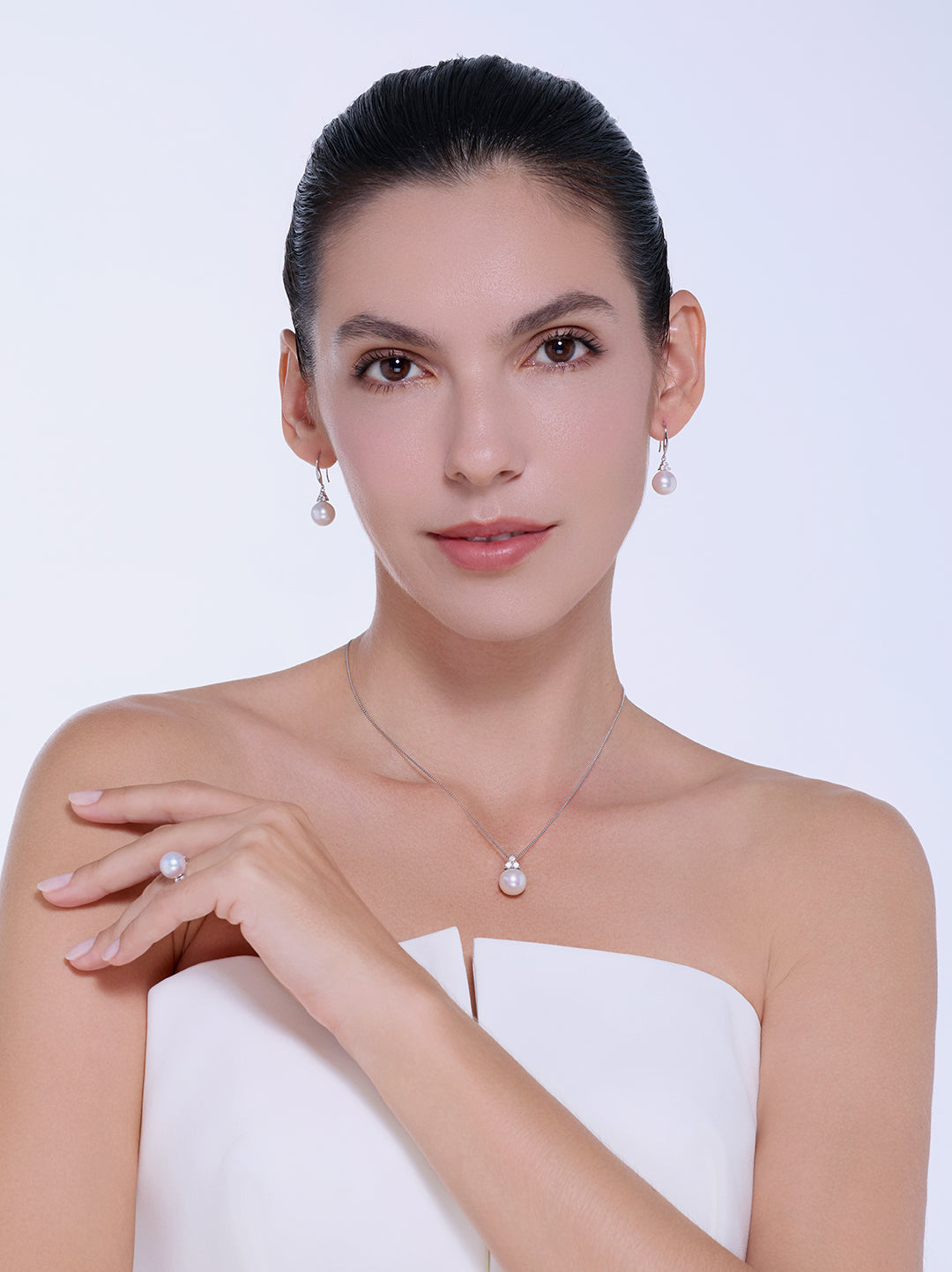 Boucles d’oreilles en perles d’Edison au lustre supérieur WE01087