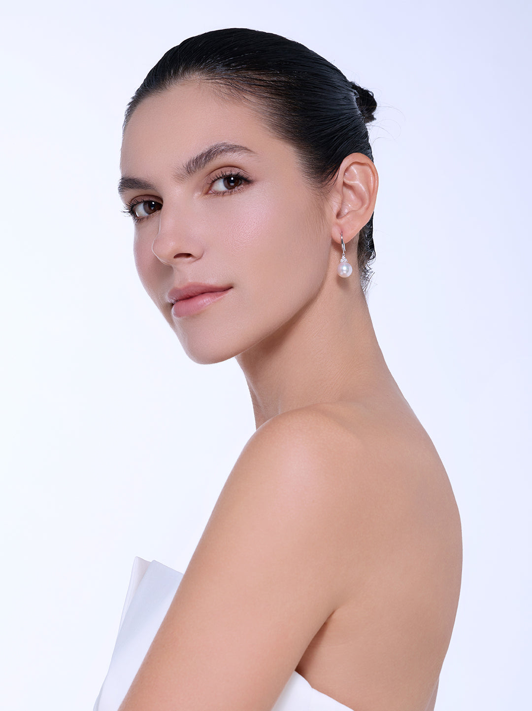 Boucles d’oreilles en perles d’Edison au lustre supérieur WE01087