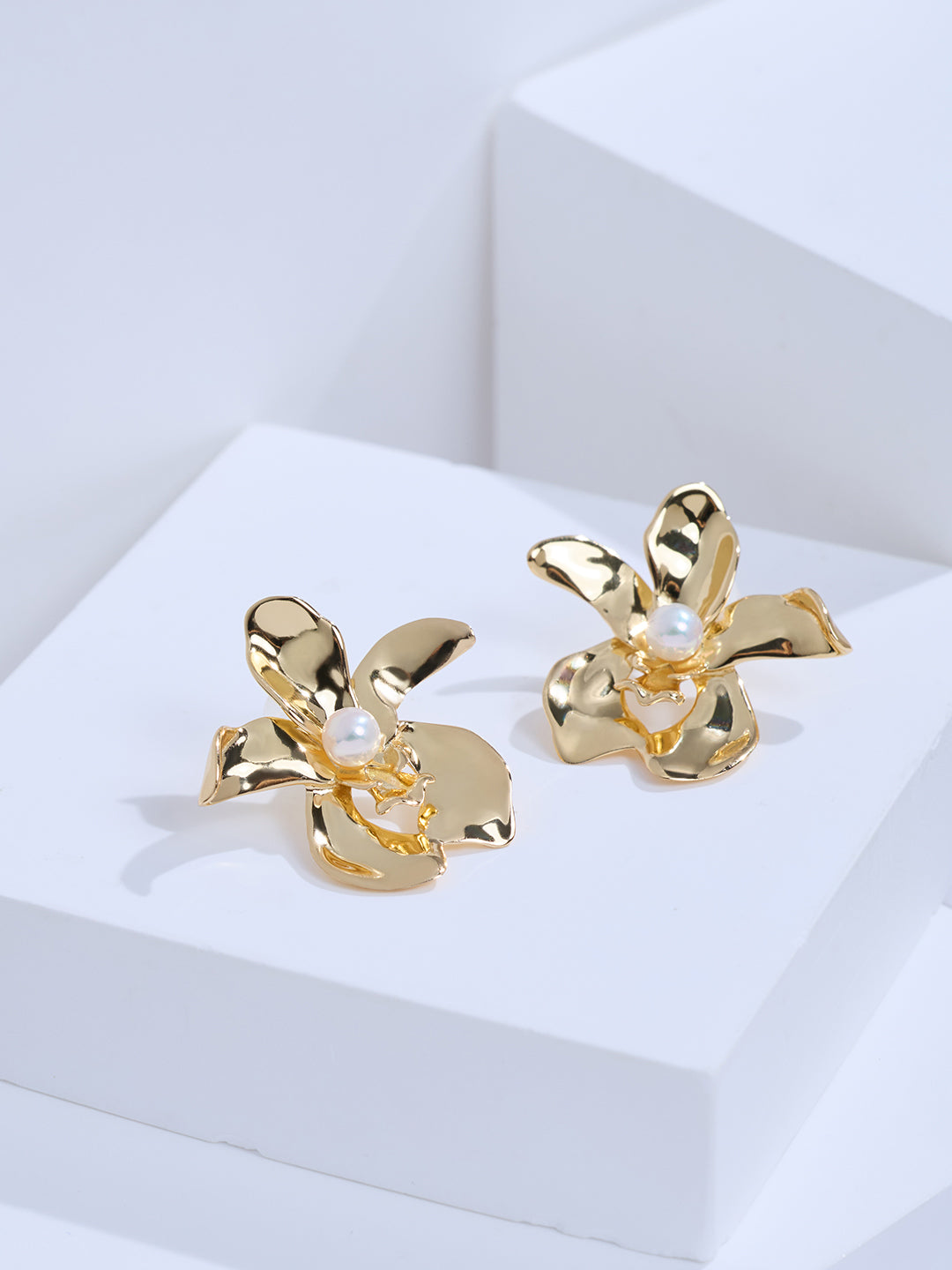 Pendientes de perlas de agua dulce de máxima calidad WE01089 | ORCHID