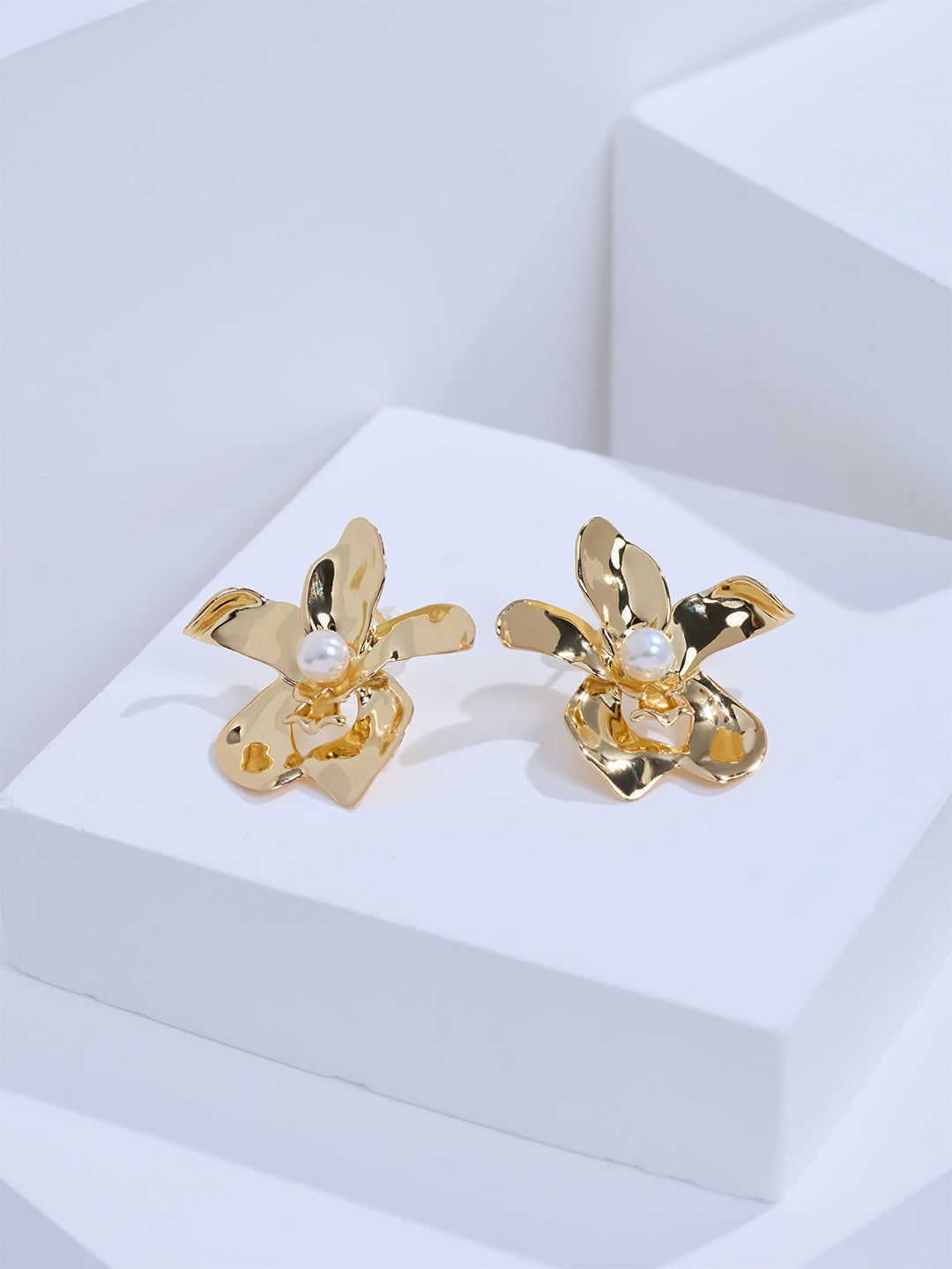 Pendientes de perlas de agua dulce de máxima calidad WE01089 | ORCHID