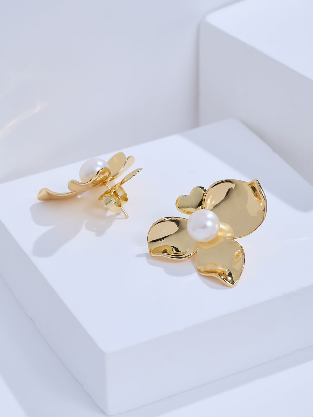Pendientes de perlas de agua dulce de máxima calidad WE01090 | ORCHID
