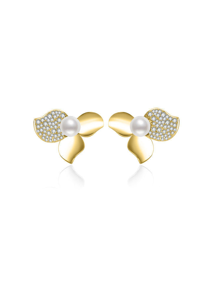 Pendientes de perlas de agua dulce de máxima calidad WE01092 | ORCHID