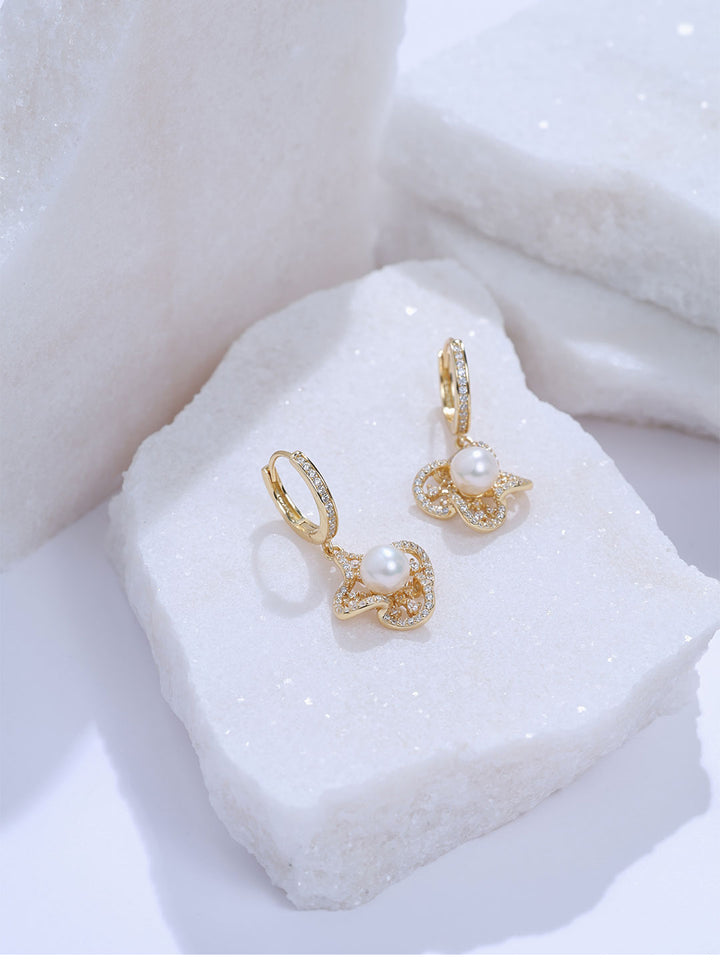 Top Grade Freshwater Pearl Earrings WE01098 | PERANAKAN
