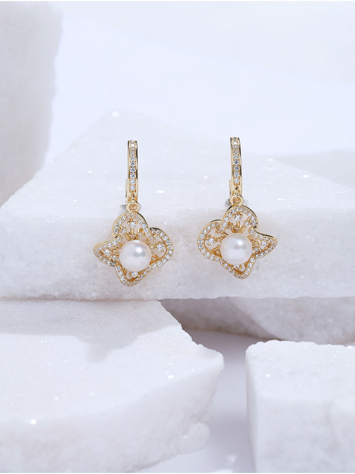 Top Grade Freshwater Pearl Earrings WE01098 | PERANAKAN
