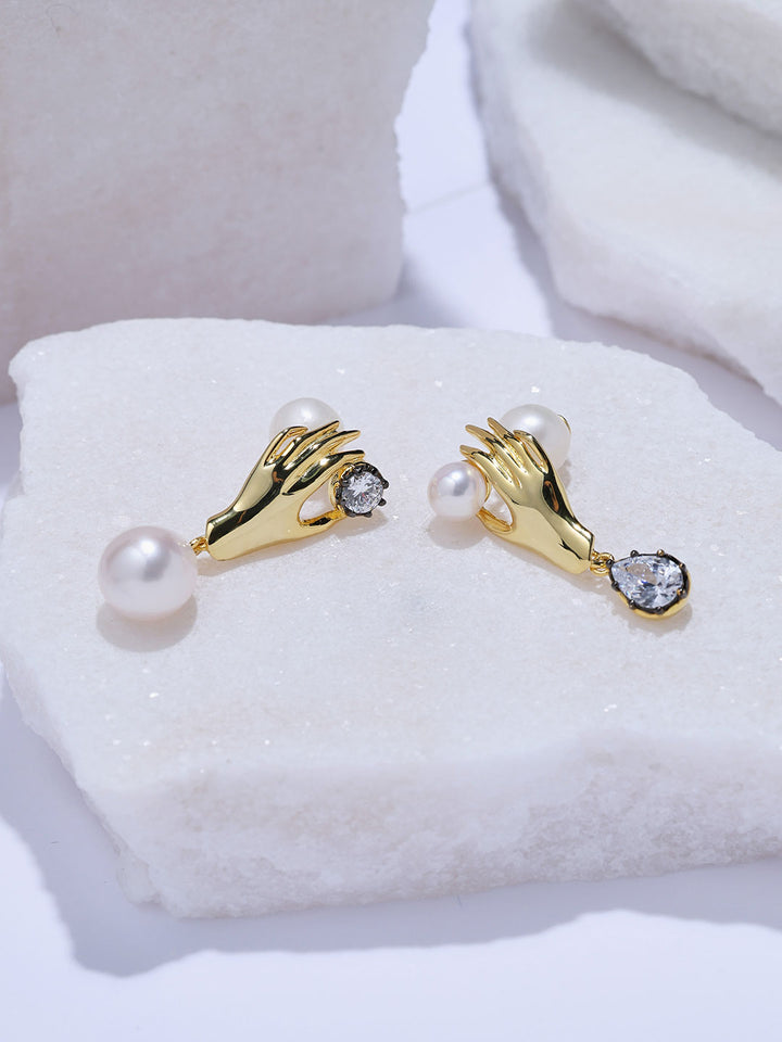 Pendientes de perlas de agua dulce de calidad superior WE01099| GALLERY