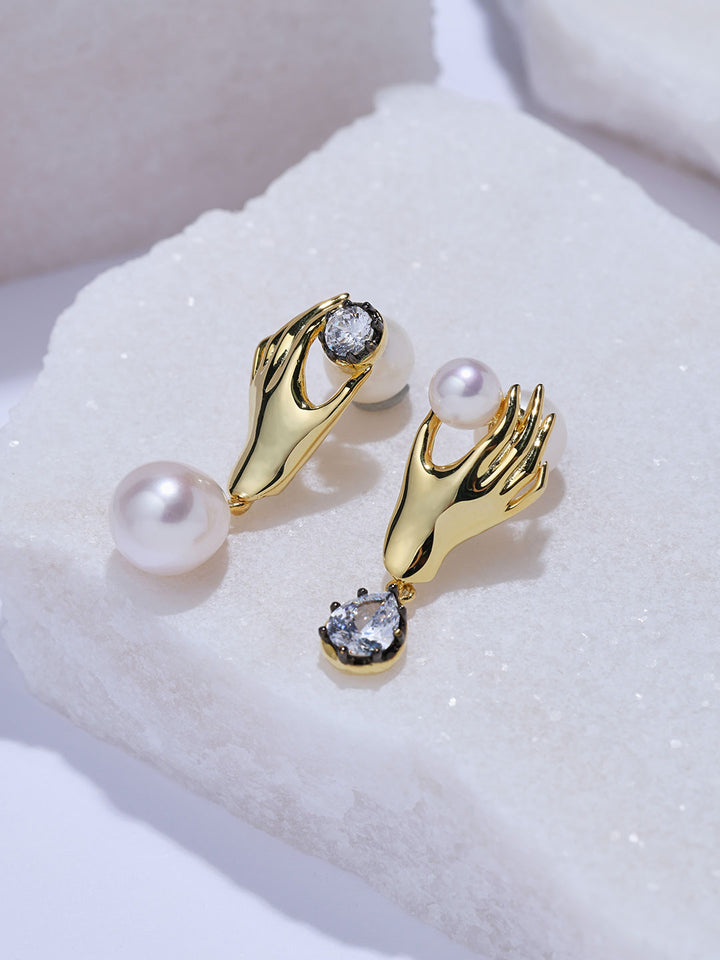 Pendientes de perlas de agua dulce de calidad superior WE01099| GALLERY