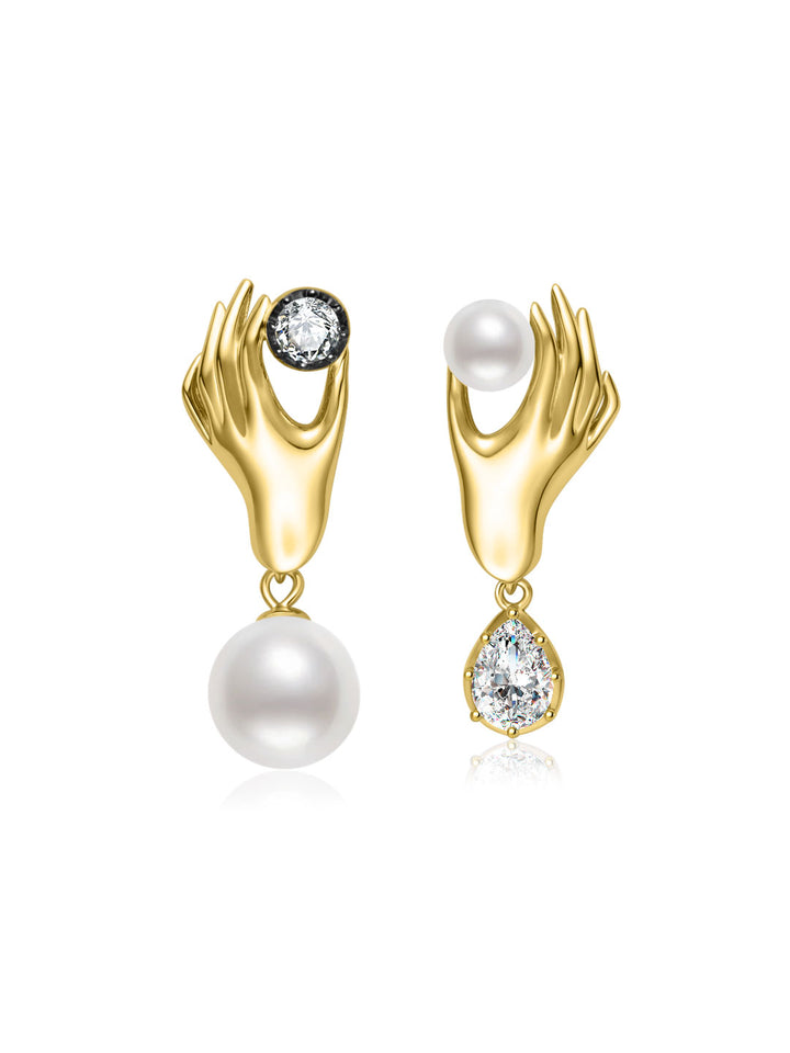 Pendientes de perlas de agua dulce de calidad superior WE01099| GALLERY