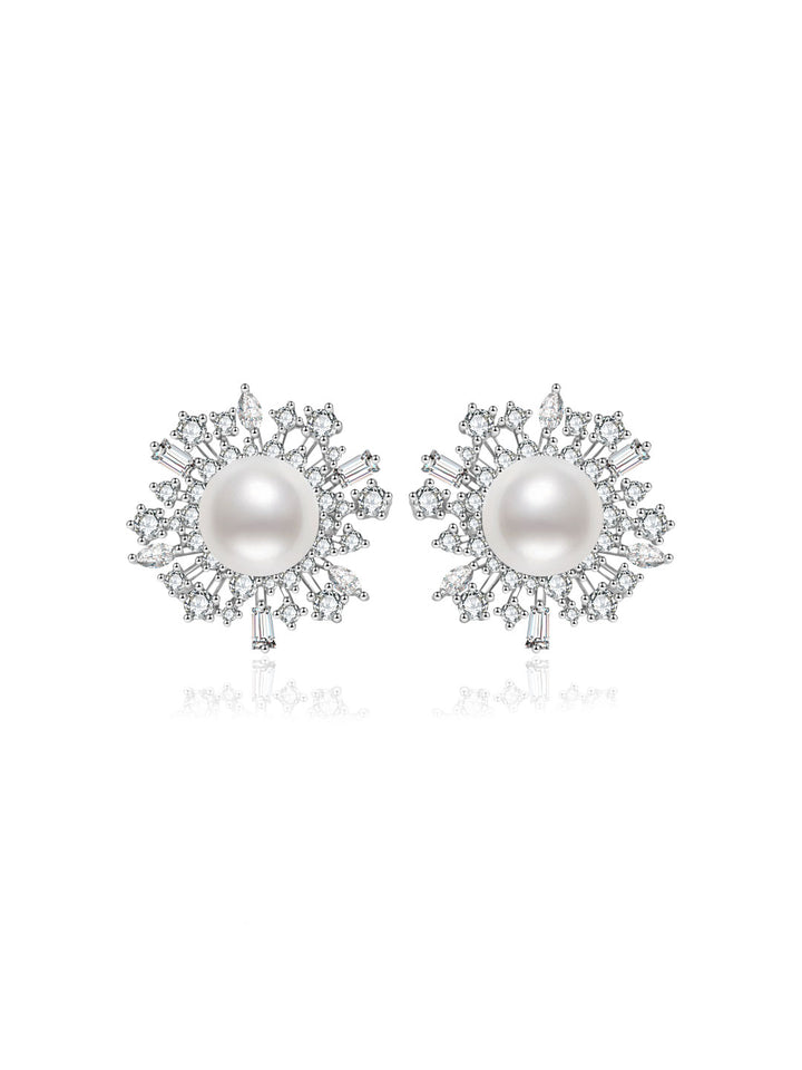 Top Grade Freshwater Pearl Earrings WE01113 | SNOWFLAKE
