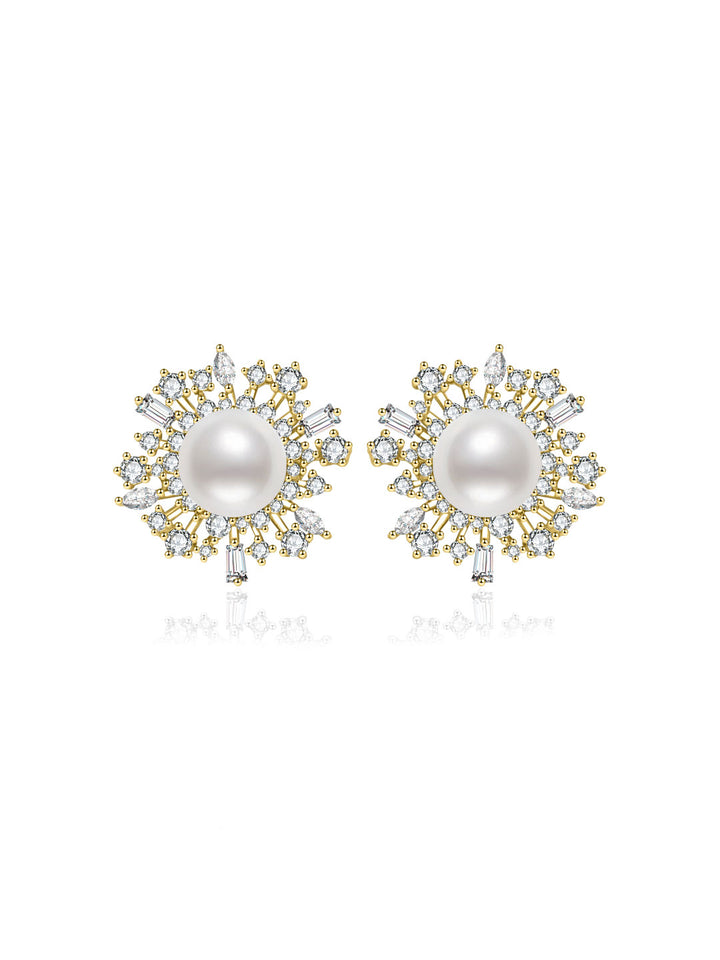 Top Grade Freshwater Pearl Earrings WE01116 | SNOWFLAKE