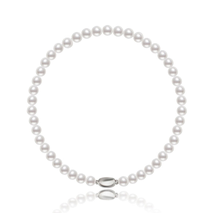Top Grading White Freshwater Pearl Necklace WN00043 - PEARLY LUSTRE