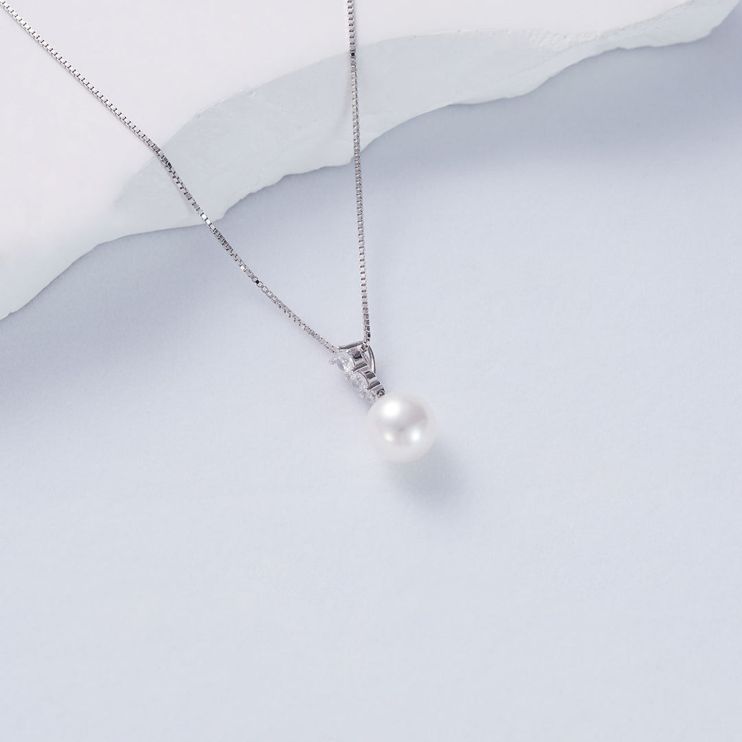 Élégant collier de perles d'eau douce WN00064