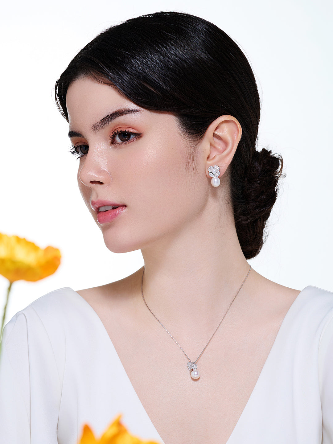Collana di perle d'acqua dolce di grado superiore WN00096 | GIARDINI