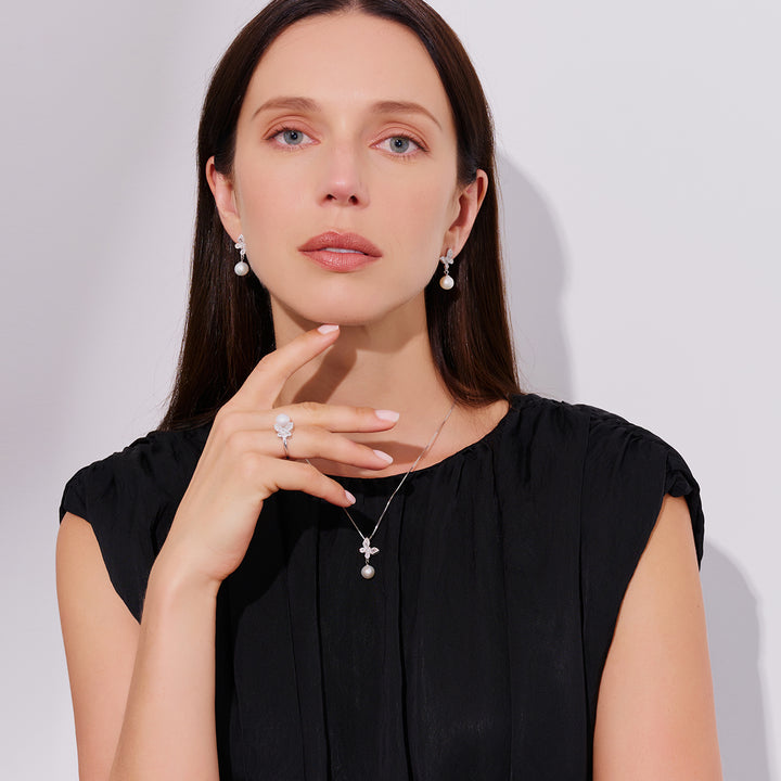 Elegant Freshwater Pearl Ring WR00080 | GARDENS - PEARLY LUSTRE