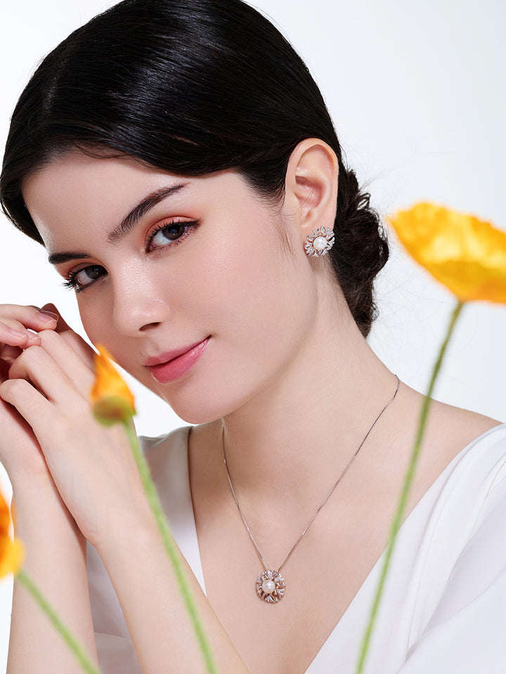 Elegante set di perle d'acqua dolce WS00055 | GIARDINI
