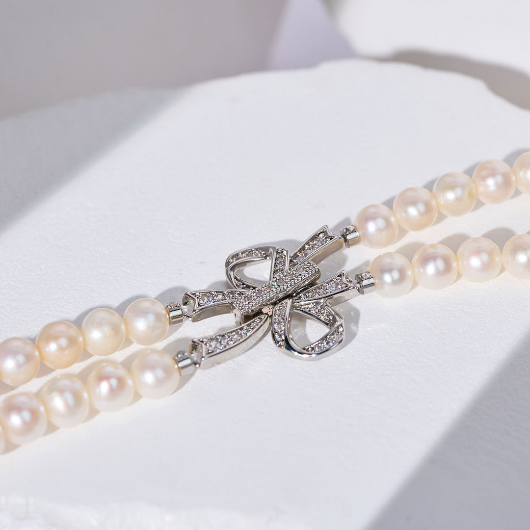 プリンセスレングス 2層 淡水パール ネックレス WN00227 | RIBBON