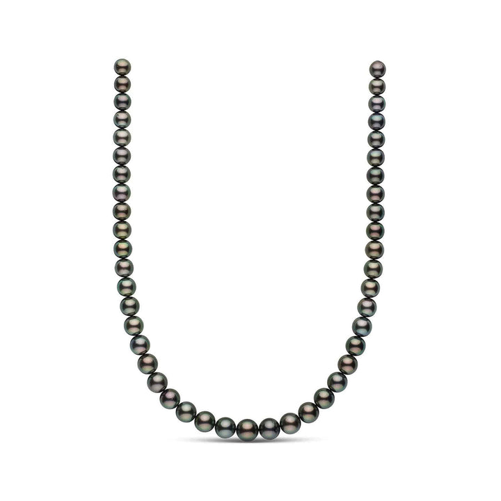 Brilliant Freshwater Black Pearl Necklace WN00546 - PEARLY LUSTRE