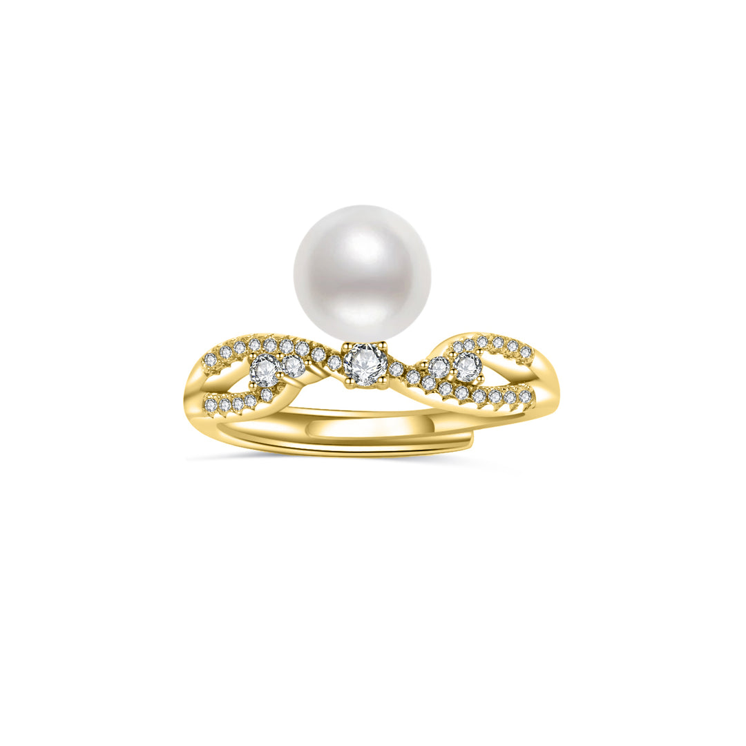 Top Grade Freshwater Pearl Ring WR00267 | STARRY - PEARLY LUSTRE