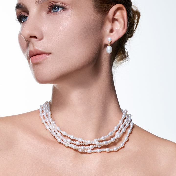 Collar de perlas de agua dulce neoyorquino WN00288