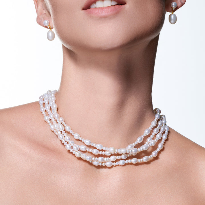 Collar de perlas de agua dulce neoyorquino WN00288