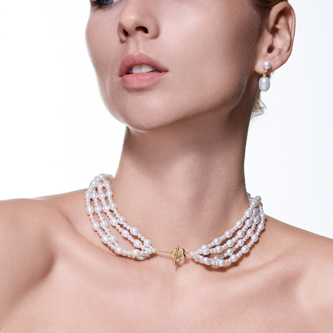 Collar de perlas de agua dulce neoyorquino WN00288