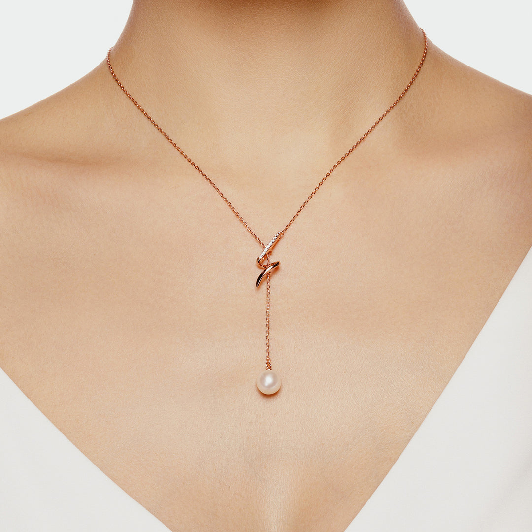 Collar de perlas de agua dulce de primera calidad WN00295 | Colección S