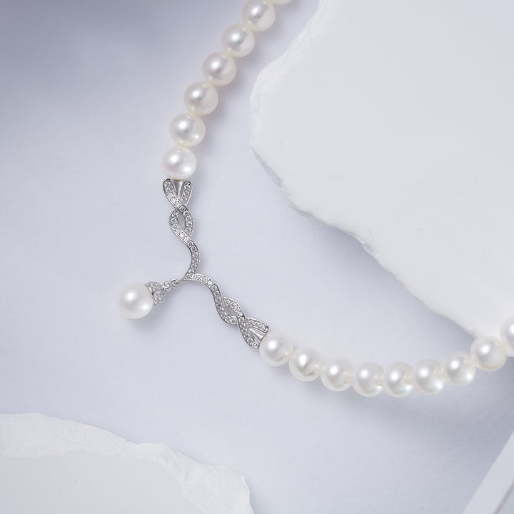 Top Lustre  Freshwater Pearl Necklace WN00331 - PEARLY LUSTRE
