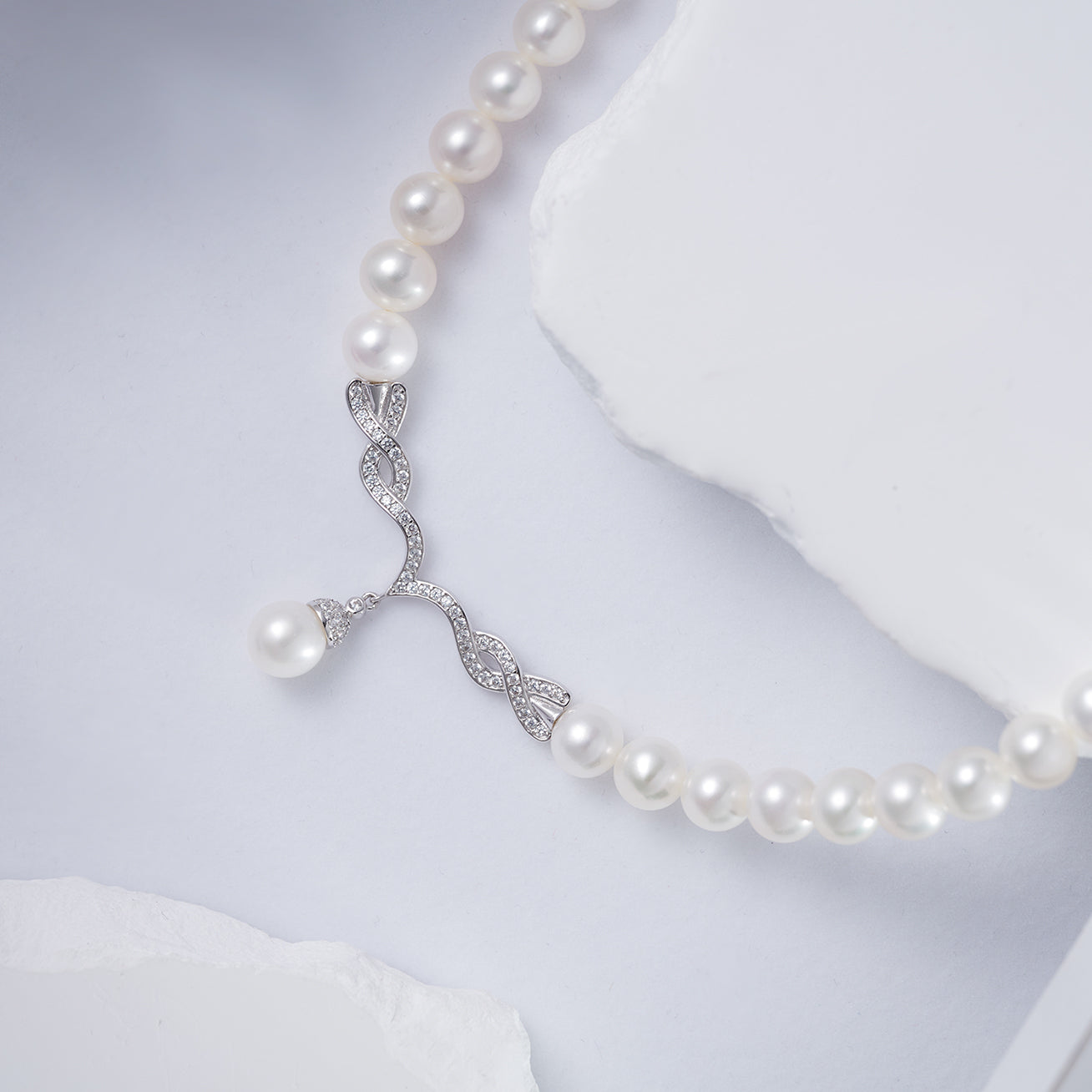 Top Lustre Freshwater Pearl Necklace WN00331 - PEARLY LUSTRE