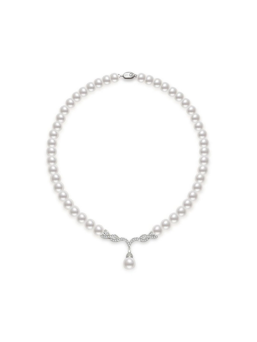 Collar de perlas de agua dulce con brillo superior WN00331