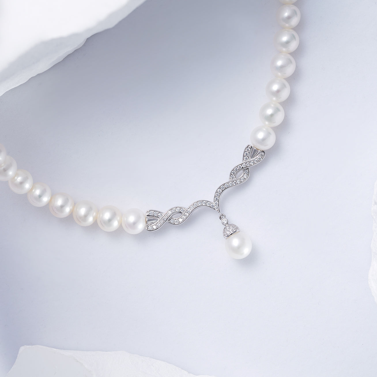 Top Lustre Freshwater Pearl Necklace WN00331 - PEARLY LUSTRE