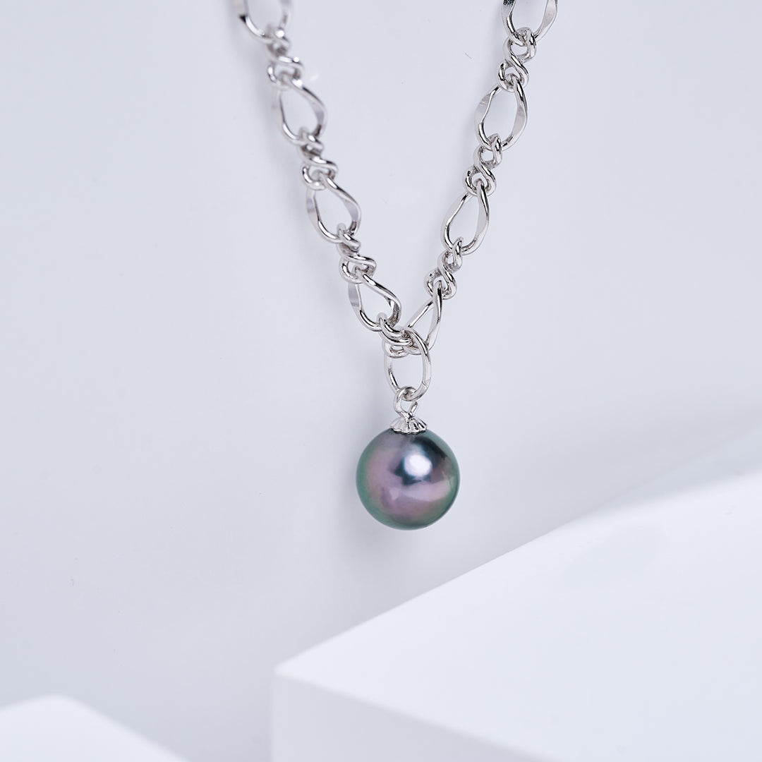 Collier de perles d'eau salée de Tahiti new-yorkais WN00383