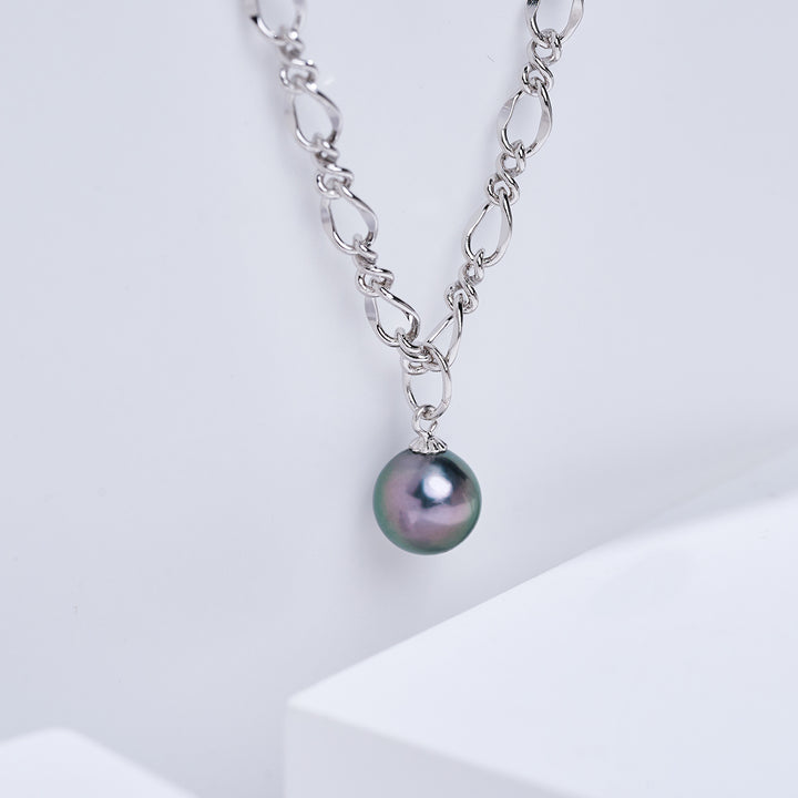 Collier de perles d'eau salée de Tahiti new-yorkais WN00383