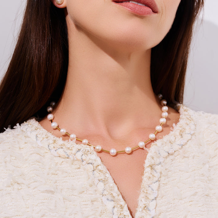 Asian Civilisations Museum Freshwater Pearl Necklace WN00394 | ACM Collection - PEARLY LUSTRE