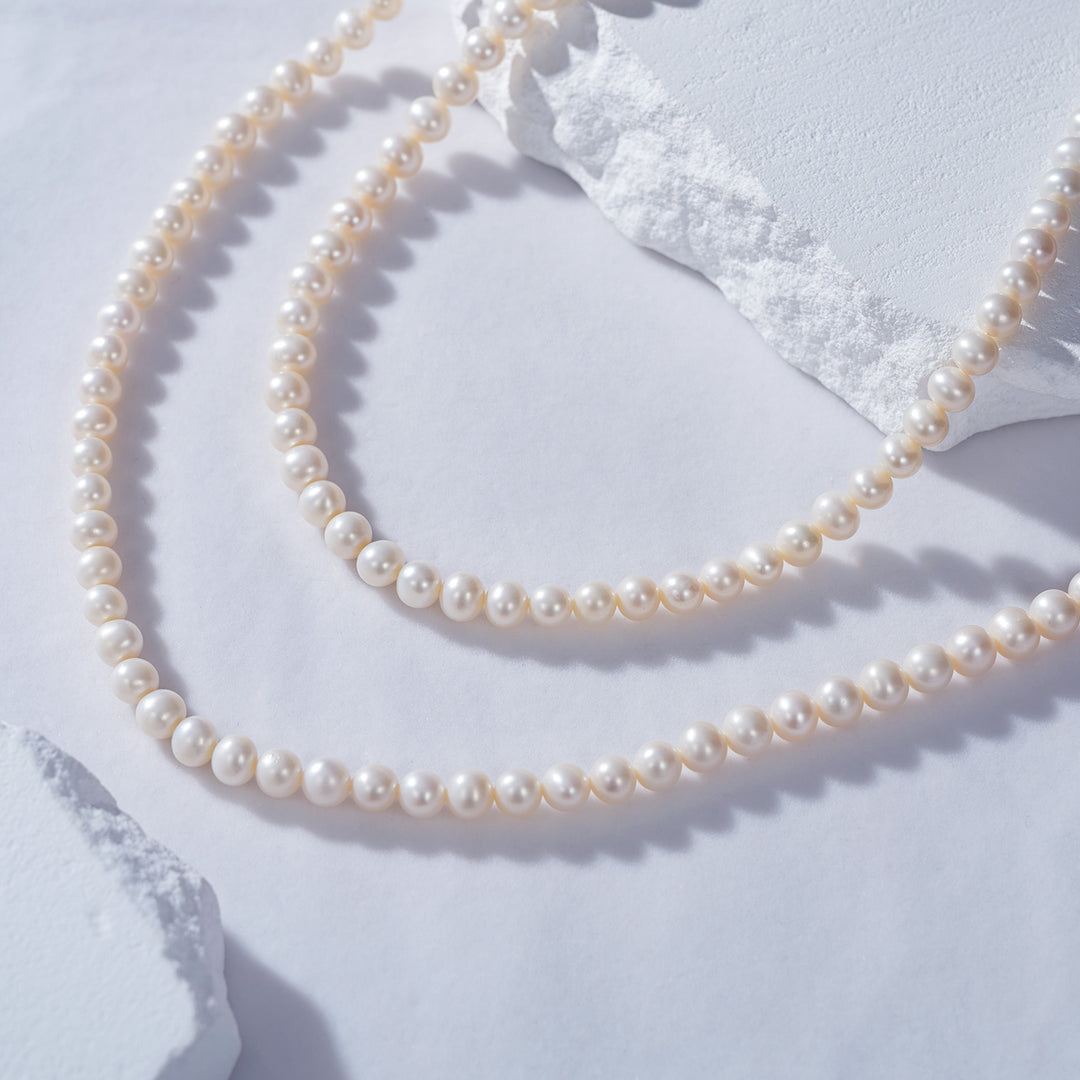 Elegant Freshwater Pearl Necklace WN00437 - PEARLY LUSTRE